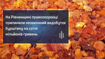 На Рівненщині правоохоронці припинили незаконний видобуток бурштину на сотні мільйонів гривень